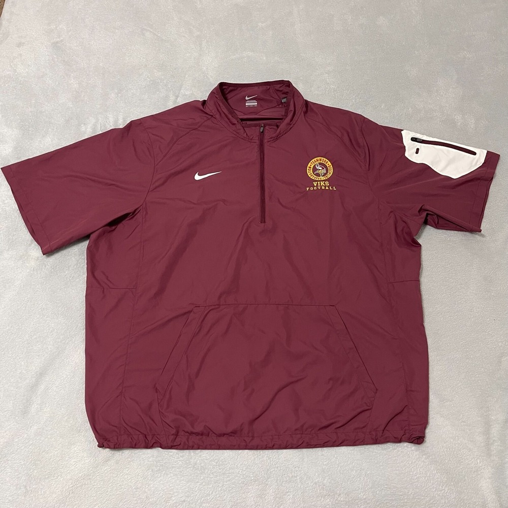 Forest Grove High School Vikings Football Windbreaker Men 3XL Red Coach Sideline